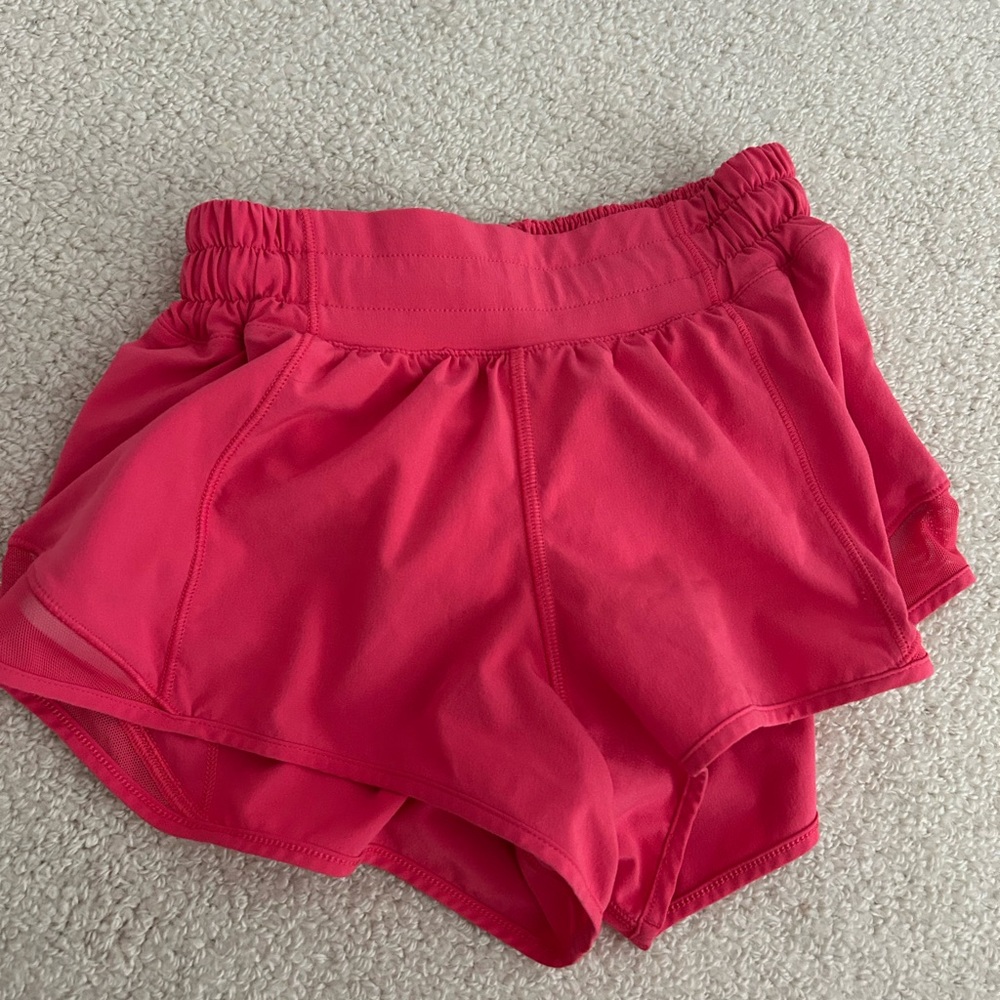 Lululemon Lipgloss Pink Hotty Hot Shorts